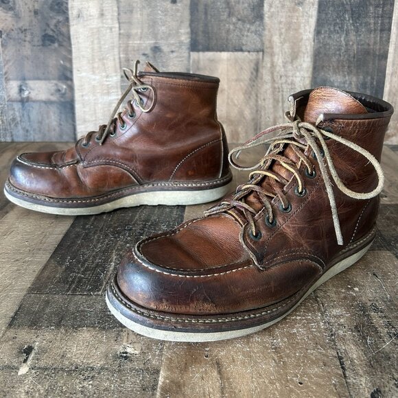 Red Wing 1907 Heritage Moc Toe Work Boots Mens 10 D - Picture 11 of 12